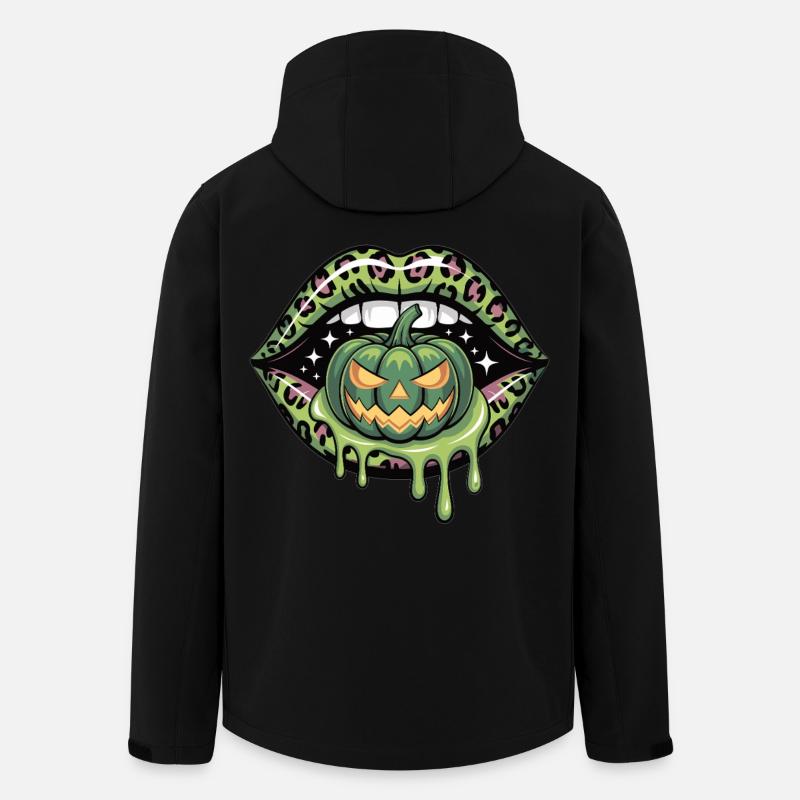 Leopard Lips Halloween - Recycelte Männer Softshell-Jacke von Stanley/Stella - Schwarz