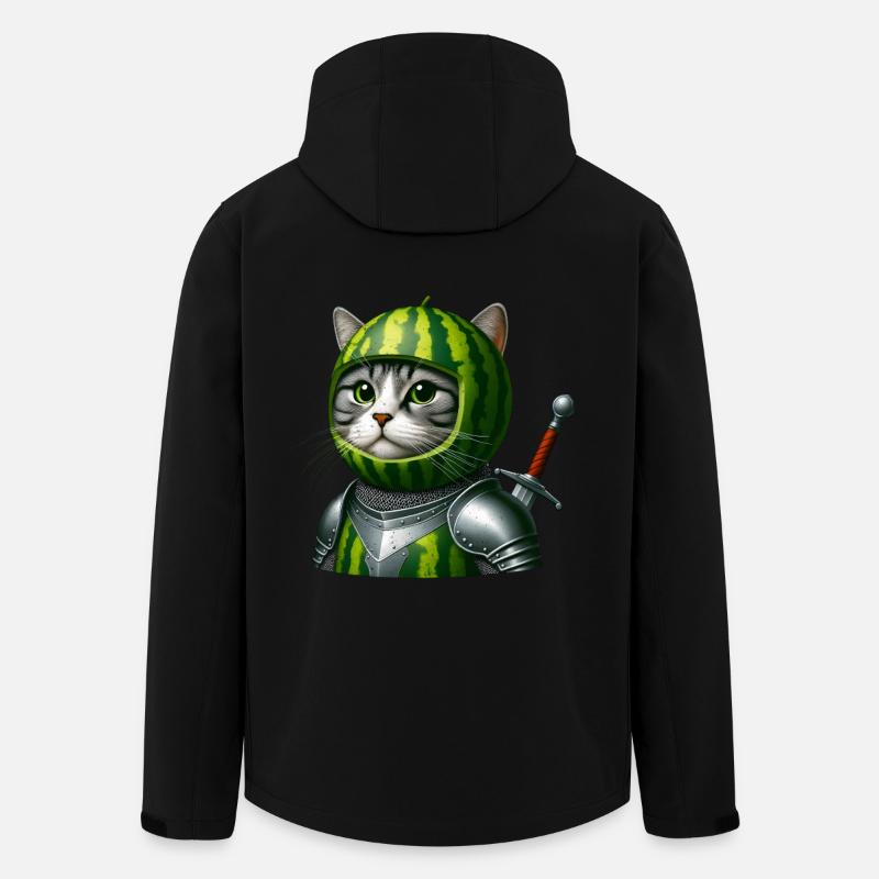 Chevalier chat pastèque - Veste softshell homme en polyester recyclé Stanley/Stella - noir