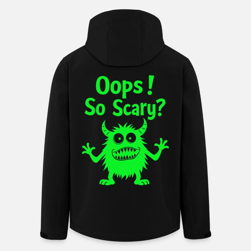 Oops! So Scary? Lustiges Monster - Recycelte Männer Softshell-Jacke von Stanley/Stella - Schwarz