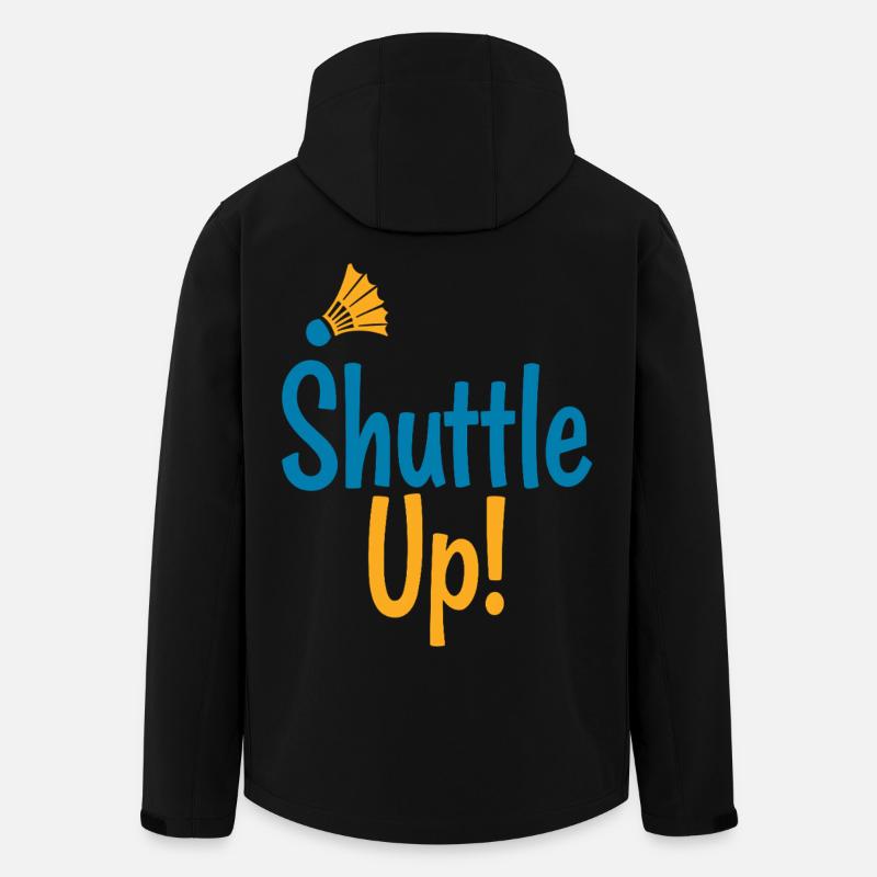Badminton Shuttle Up - Federball - Recycelte Männer Softshell-Jacke von Stanley/Stella - Schwarz
