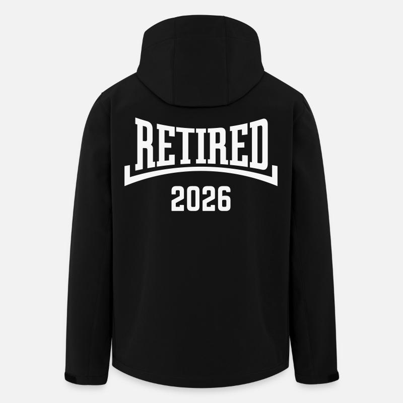 Retired 2026 (Retiree / Concave / White) - Men’s Recycled Softshell Jacket by Stanley/Stella - black