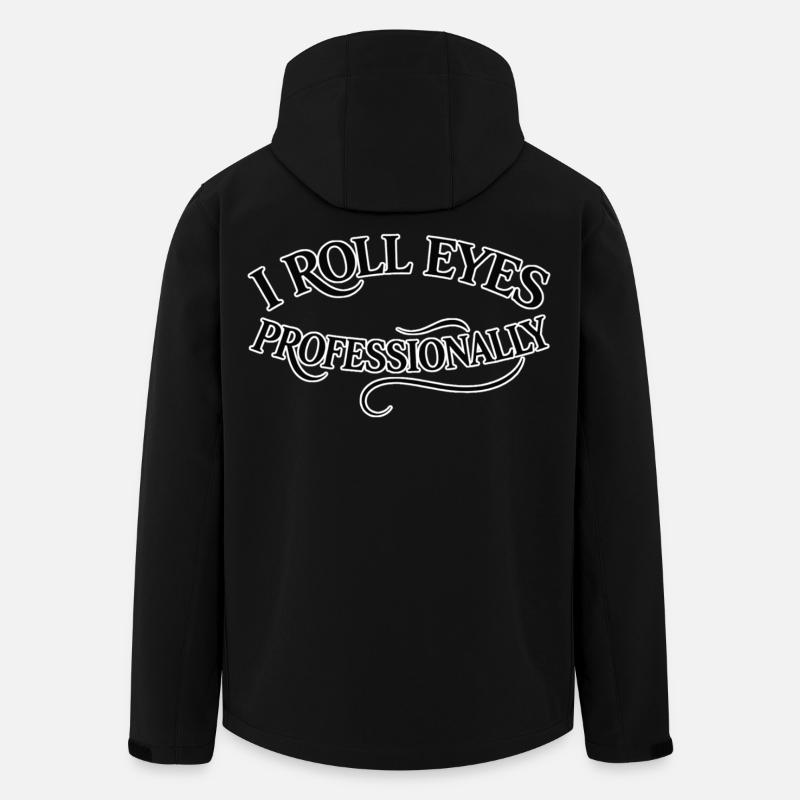 I roll my eyes professionally - Men’s Recycled Softshell Jacket by Stanley/Stella - black