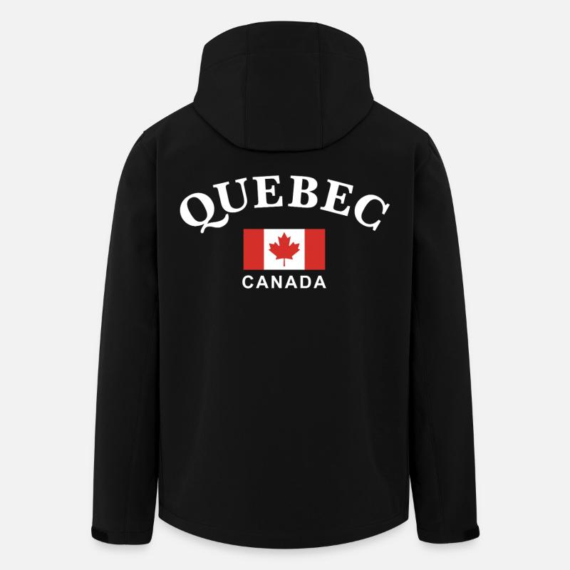 Quebec, Canada - Men’s Recycled Softshell Jacket by Stanley/Stella - black
