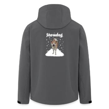 Chien de neige Akitahund Design - Veste softshell homme en polyester recyclé Stanley/Stella - noir - Dos - AI Model Male 185 light (185cm)