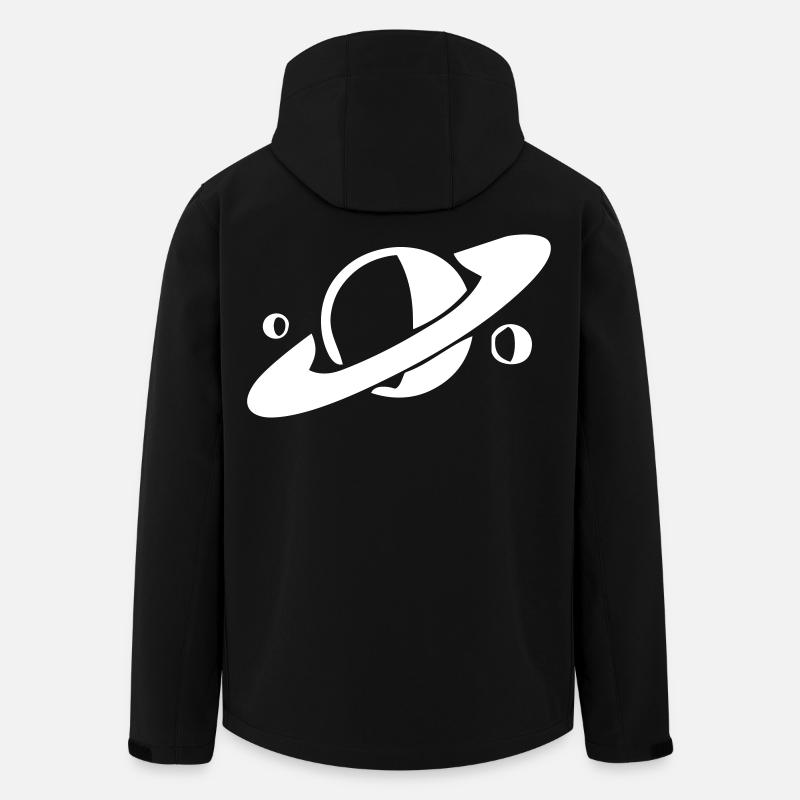 Saturn und seine Monde - Recycelte Männer Softshell-Jacke von Stanley/Stella - Schwarz
