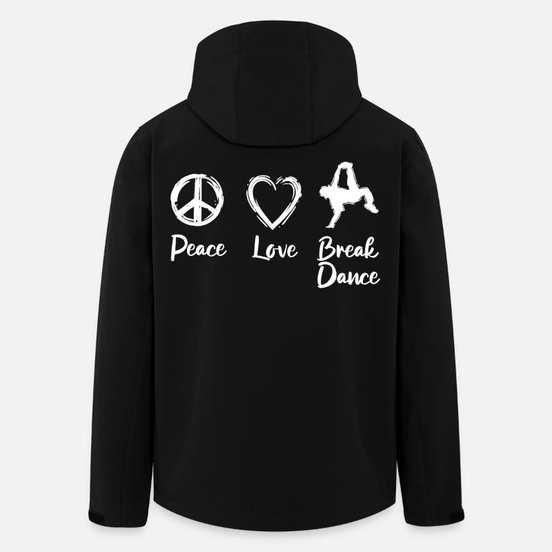 Peace Love Break Dance - Men’s Recycled Softshell Jacket by Stanley/Stella - black