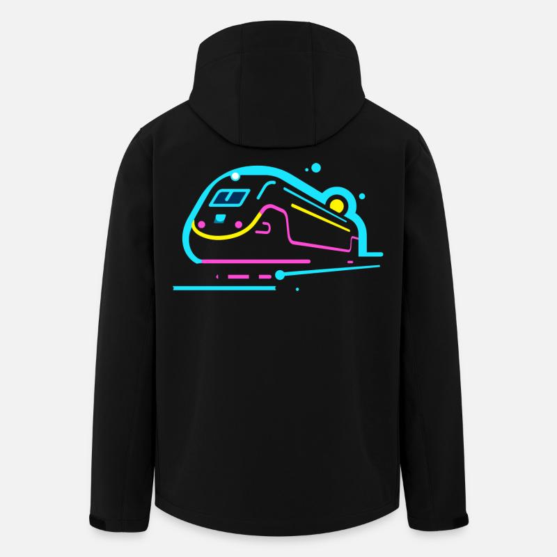 Train Comic Look - Men’s Recycled Softshell Jacket by Stanley/Stella - black