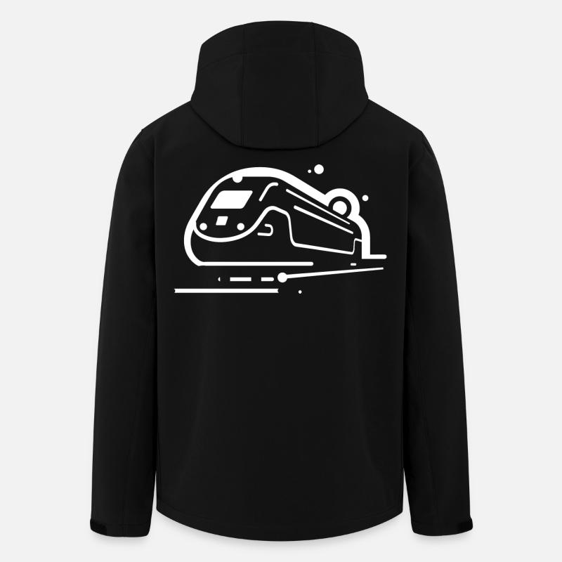 Train de dessin animé - Veste softshell homme en polyester recyclé Stanley/Stella - noir