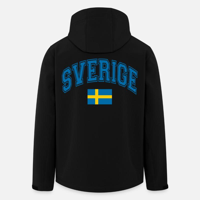 Drapeau de la Suède - Veste softshell homme en polyester recyclé Stanley/Stella - noir