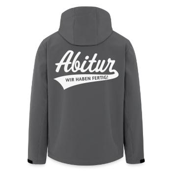 Abitur – Wir Haben Fertig! (Schulabschluss, White) - Recycelte Männer Softshell-Jacke von Stanley/Stella - Schwarz - Hinten - AI Model Male 185 light (185cm)