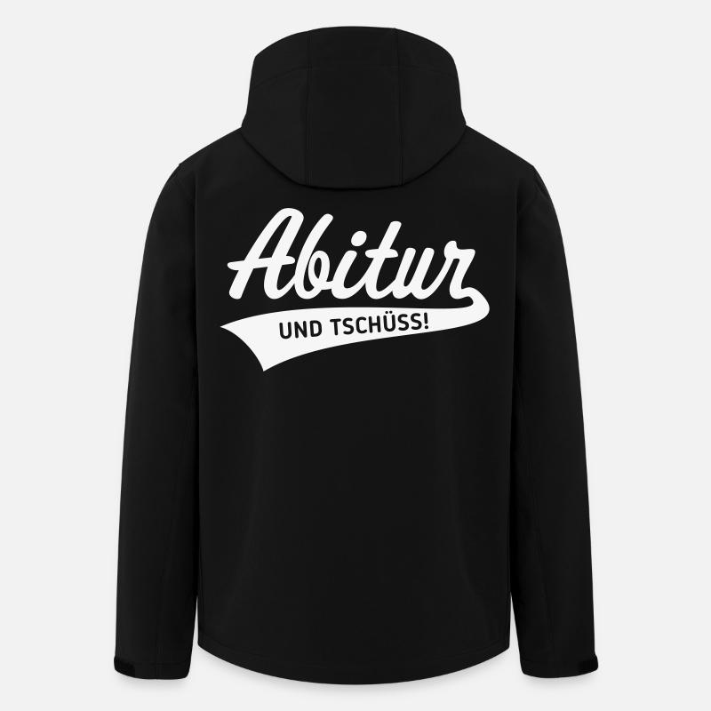 Abitur – and bye! (Graduation / White) - Men’s Recycled Softshell Jacket by Stanley/Stella - black