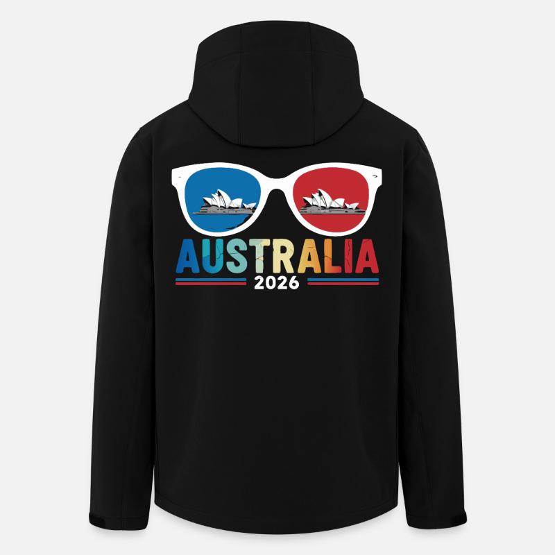 Australien Sydney Opera Solglasögon 2026 - Softshelljacka herr i återvunnen polyester Stanley/Stella - svart