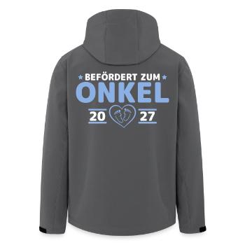Babyparty Befördert zum Onkel 2027 - Recycelte Männer Softshell-Jacke von Stanley/Stella - Schwarz - Hinten - AI Model Male 185 light (185cm)