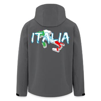 Italien Edo weißer Stiefel - Recycelte Männer Softshell-Jacke von Stanley/Stella - Schwarz - Hinten - AI Model Male 185 light (185cm)