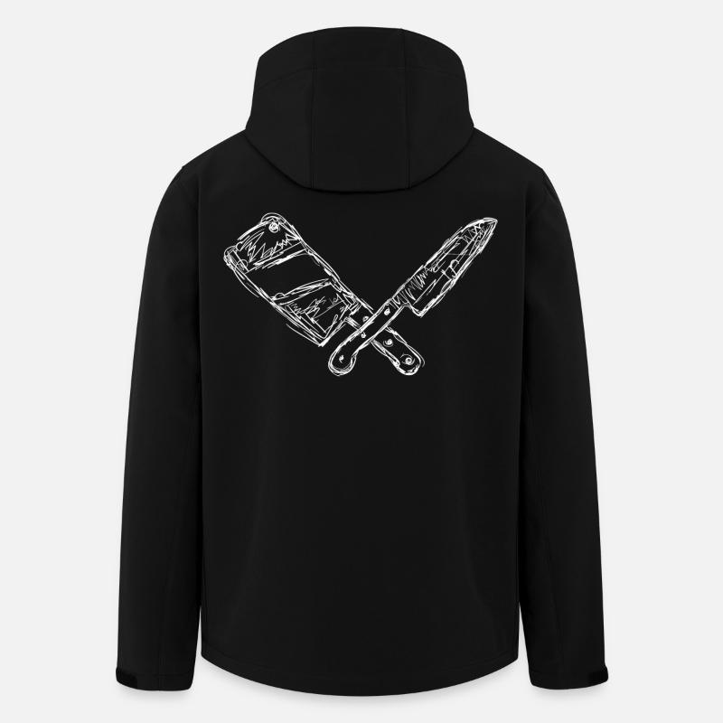 Knife and cleaver sketch - Men’s Recycled Softshell Jacket by Stanley/Stella - black