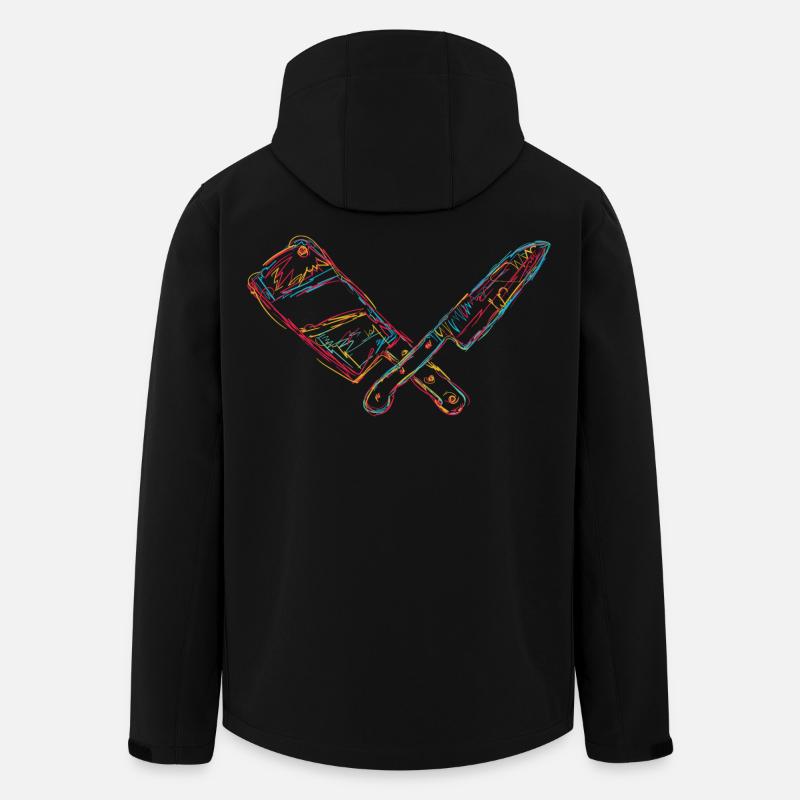 Retro Hackbeil - Recycelte Männer Softshell-Jacke Discoverer von Stanley/Stella - Schwarz