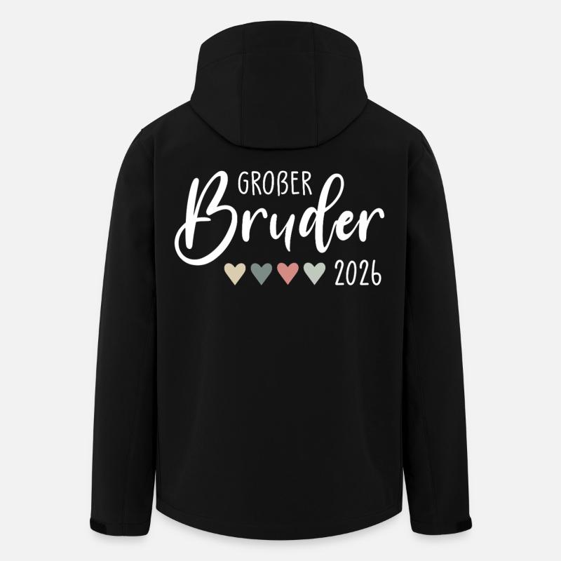 Ich Werde Großer Bruder 2026 - Recycelte Männer Softshell-Jacke von Stanley/Stella - Schwarz