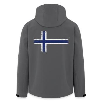 Norway - Norge - Norwegen - Flagge - Skandinavien - Recycelte Männer Softshell-Jacke von Stanley/Stella - Schwarz - Hinten - AI Model Male 185 light (185cm)