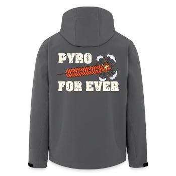 Pyro For Ever Böllerkette - Recycelte Männer Softshell-Jacke von Stanley/Stella - Schwarz - Hinten - AI Model Male 185 light (185cm)