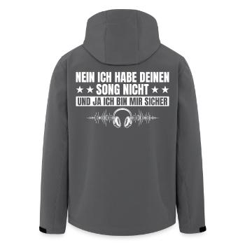 DJ hat deinen Song nicht - Discjockey - Recycelte Männer Softshell-Jacke von Stanley/Stella - Schwarz - Hinten - AI Model Male 185 light (185cm)