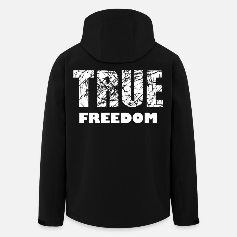 Freiheit und Frieden - Recycelte Männer Softshell-Jacke von Stanley/Stella - Schwarz