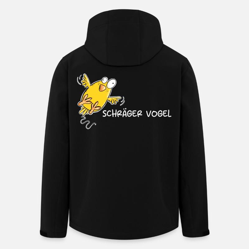 Schräger Vogel I Statement Spruch - Recycelte Männer Softshell-Jacke von Stanley/Stella - Schwarz