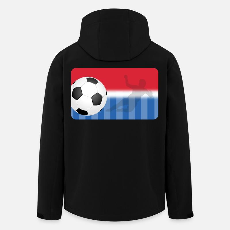 Fußball - rot blau - Fußballspieler - Recycelte Männer Softshell-Jacke von Stanley/Stella - Schwarz