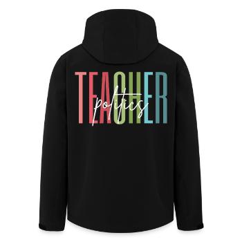 Politik Lehrerin Schule Bedanken Geschenk - Recycelte Männer Softshell-Jacke von Stanley/Stella - Schwarz - Hinten - AI Model Male 185 light (185cm)