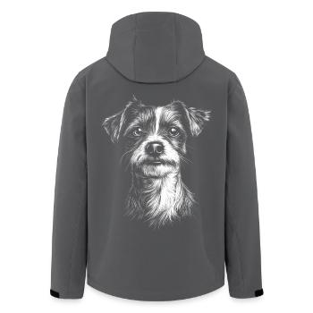 Jack Russell Terrier Portrait Hunde Hund - Recycelte Männer Softshell-Jacke von Stanley/Stella - Schwarz - Hinten - AI Model Male 185 light (185cm)