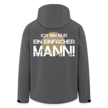 Ich bin nur ein einfacher Mann - Recycelte Männer Softshell-Jacke von Stanley/Stella - Schwarz - Hinten - AI Model Male 185 light (185cm)
