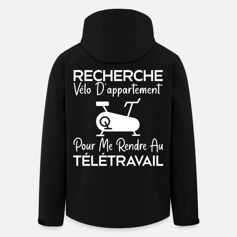 Telearbeit, Arbeitshumor, Bürohumor - Recycelte Männer Softshell-Jacke von Stanley/Stella - Schwarz