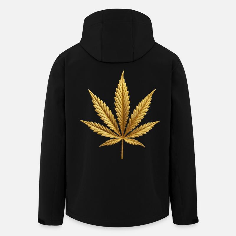 Goldenes Hanfblatt - Recycelte Männer Softshell-Jacke von Stanley/Stella - Schwarz