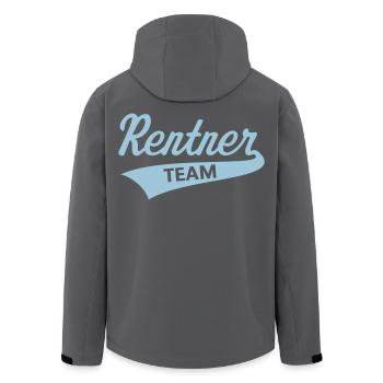 Pensioner Team (Senior Team / Sky Blue) - Men’s Recycled Softshell Jacket by Stanley/Stella - black - Back - AI Model Male 185 light (185cm)