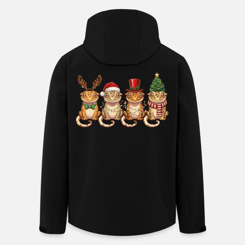 Lumières de Noël Gecko Couronne - Veste softshell homme en polyester recyclé Stanley/Stella - noir