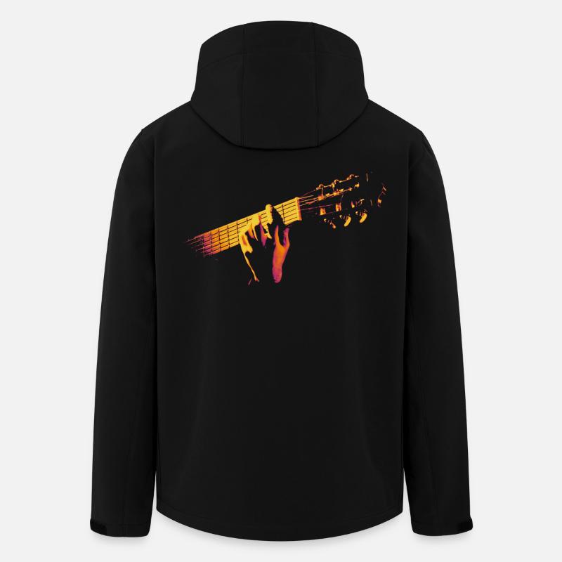 Melodische Hände - Gitarren-Feuer-Vibe - Recycelte Männer Softshell-Jacke von Stanley/Stella - Schwarz
