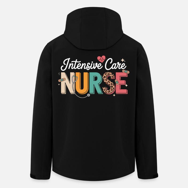 Intensive Care Nurse Farbenfroh - Recycelte Männer Softshell-Jacke von Stanley/Stella - Schwarz