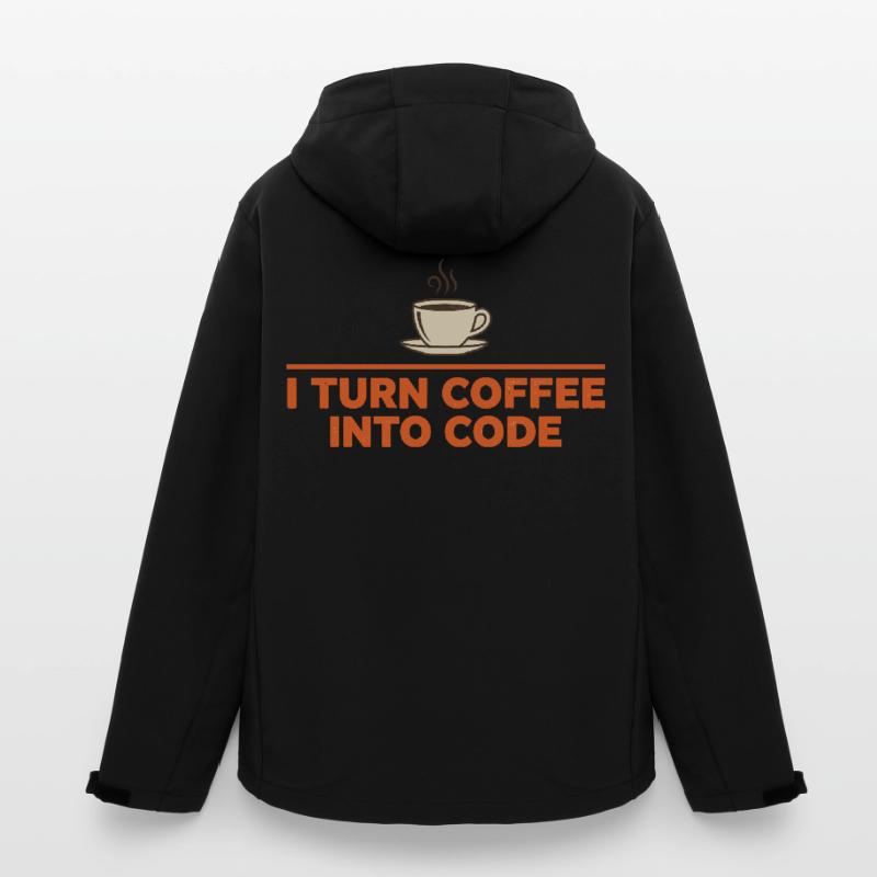 I Turn Coffee Into Code – Programmierer Retro Recycelte Männer Softshell-Jacke von Stanley/Stella