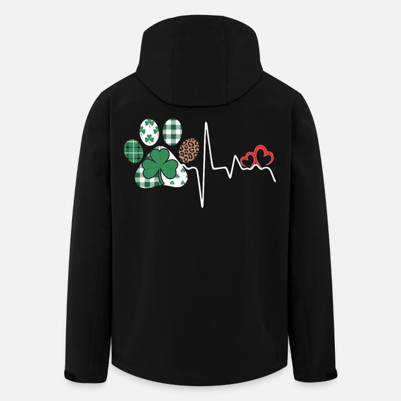 Kleeblatt Rhythmus Herzschlag - Recycelte Männer Softshell-Jacke von Stanley/Stella - Schwarz