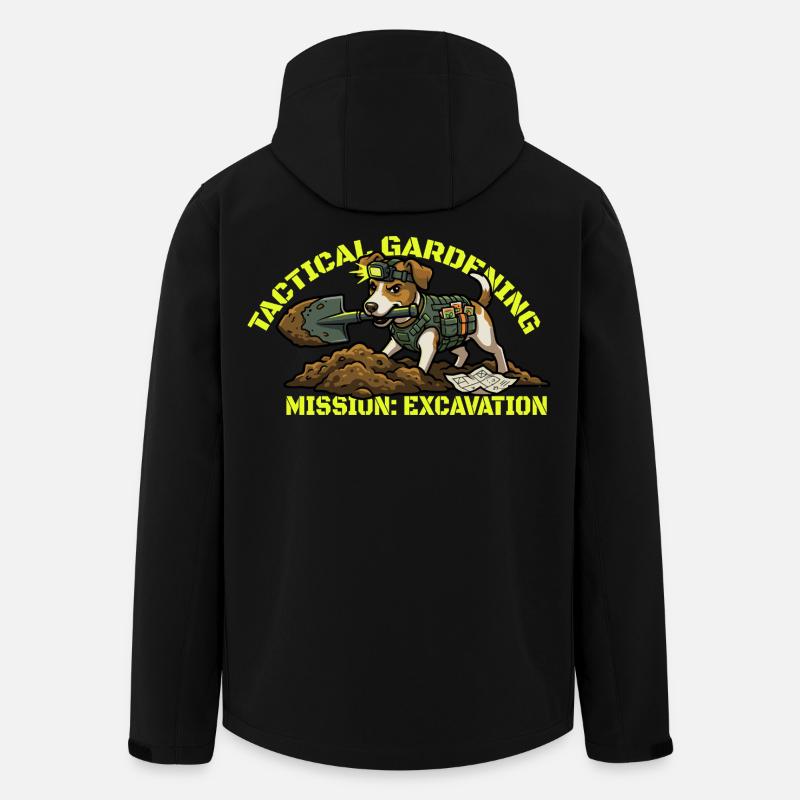 Taktischer Gartenhund: Mission Excavation - Recycelte Männer Softshell-Jacke von Stanley/Stella - Schwarz