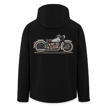 Motorrad Ikone mit Aussage - Recycelte Männer Softshell-Jacke von Stanley/Stella - Schwarz - Hinten - AI Model Male 185 light (185cm)