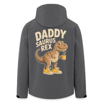 Papa Dino T-Shirt - Men’s Recycled Softshell Jacket by Stanley/Stella - black - Back - AI Model Male 185 light (185cm)