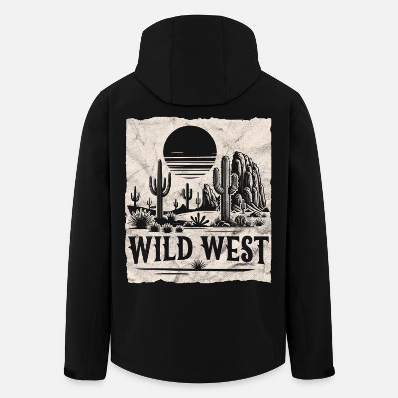 Wilder Westen - Recycelte Männer Softshell-Jacke von Stanley/Stella - Schwarz