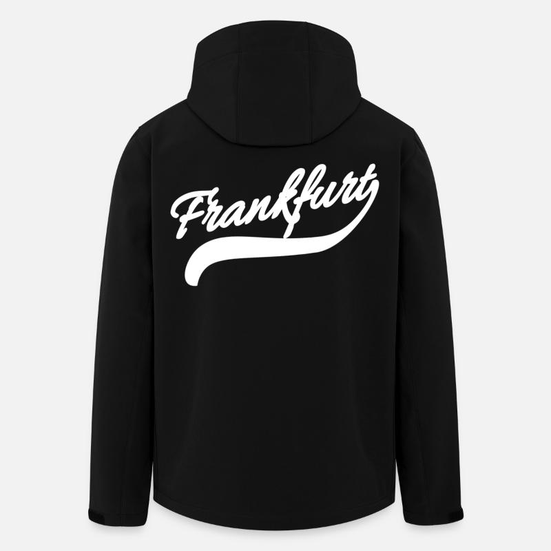 Frankfurt Retro - Recycelte Männer Softshell-Jacke von Stanley/Stella - Schwarz