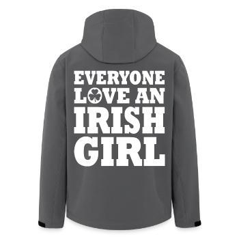 Everyone loves an irish girl - Recycelte Männer Softshell-Jacke von Stanley/Stella - Schwarz - Hinten - AI Model Male 185 light (185cm)