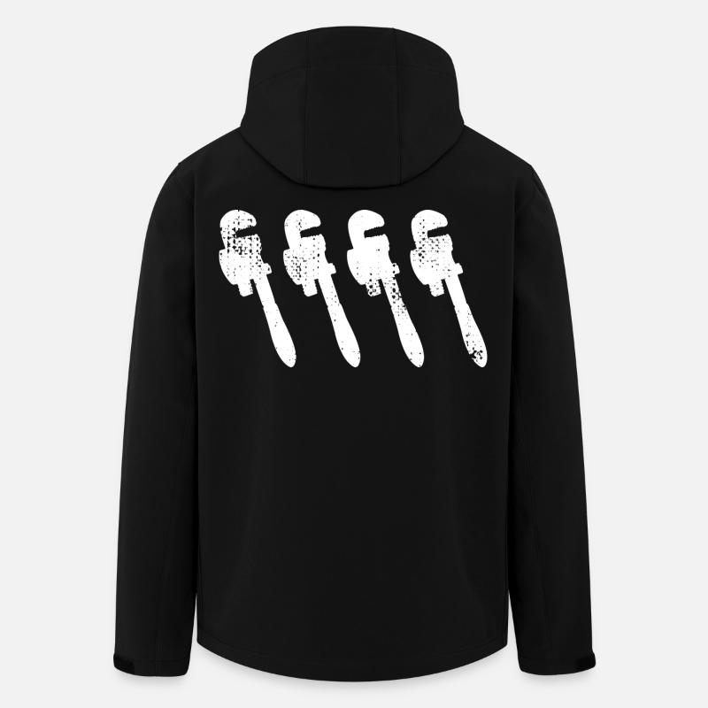 Pipe Wrench Sketch - Men’s Recycled Softshell Jacket by Stanley/Stella - black