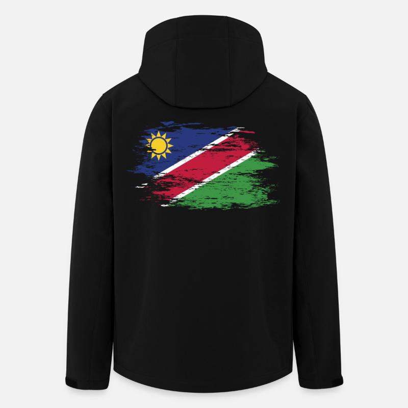 Namibia flag used - Men’s Recycled Softshell Jacket by Stanley/Stella - black