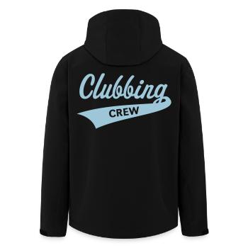 Clubbing crew (Fête / Célébrations / Danse / Bleu ciel) - Veste softshell homme en polyester recyclé Stanley/Stella - noir - Dos - AI Model Male 185 light (185cm)