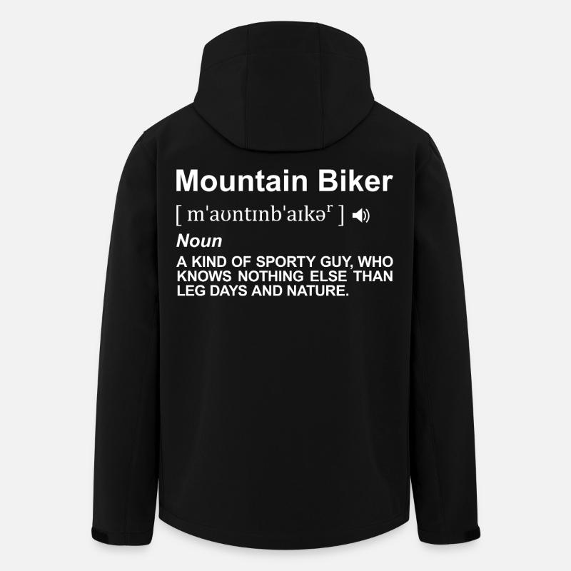 Mountainbiker Wörterbuch - Recycelte Männer Softshell-Jacke von Stanley/Stella - Schwarz