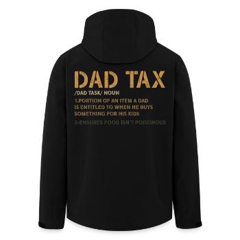 Papa-Steuergrafik-Tee - Recycelte Männer Softshell-Jacke von Stanley/Stella - Schwarz - Hinten - AI Model Male 185 light (185cm)