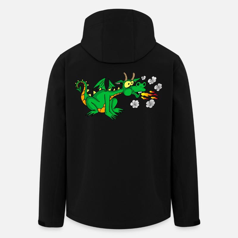 Grüner Drache - Recycelte Männer Softshell-Jacke von Stanley/Stella - Schwarz